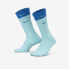 Nike Everyday Plus Cushioned Training Crew Socks In Copa,signal Blue,signal Blue