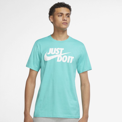Nike Sportswear Jdi Men's T-shirt In Washed Teal,white
