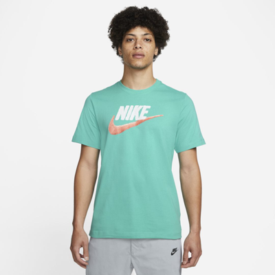 Nike Sportswear Men's T-shirt In Washed Teal,white,crimson Bliss