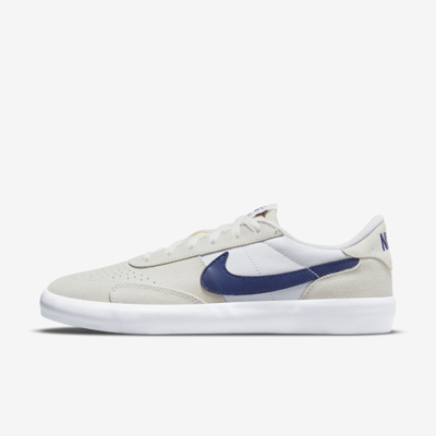 Nike Sb Heritage Vulc Skate Shoes In White,white,white,deep Royal Blue