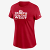 Nike 2021 Afc West Champions Trophy Collection Women's T-shirt In Red