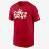 Nike 2021 Afc West Champions Trophy Collection Men's T-shirt In Red