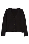 Madewell Cameron Ribbed Crop Cardigan In True Black