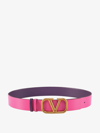 Valentino Garavani Leather Buckle With Iconic Buckle - Atterley In Pink