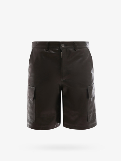 Dfour Leather Bermuda Shorts - Atterley In Black
