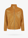Dfour Leather Jacket - Atterley In Yellow