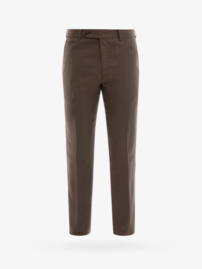 Pt Torino Cotton And Linen Trouser - Atterley In Brown