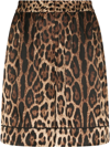 DOLCE & GABBANA LEOPARD-PRINT SILK SHORTS