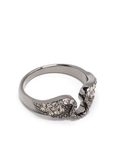 Zadig Voltaire Rock Crystal embellished Ring In Black ModeSens