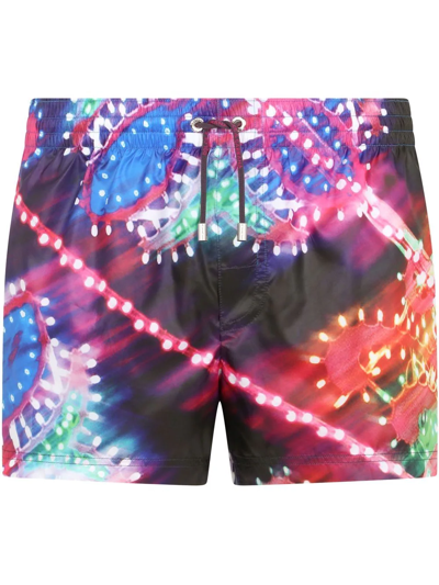 Dolce & Gabbana Graphic-print Swimming Trunks In Multicolor