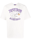Just Don Shark Brand-print Cotton-jersey T-shirt In 02 White