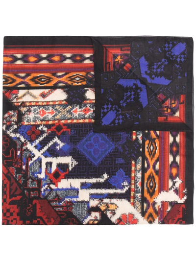 Balmain Abstract-print Scarf In Red