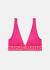Versace Stretch-cotton Soft-cup Triangle Bra In Pink