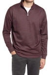 Peter Millar Crown Comfort Quarter Zip Pullover In Juneberry