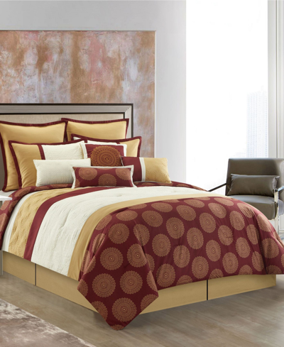 Stratford Park Dante 10-piece Comforter Set, Queen In Burgundy