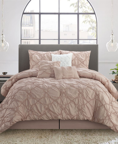 Stratford Park Marilou 7-piece Comforter Set, Queen In Blush