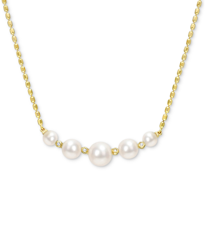 Macy's Cultured Freshwater Pearl (4-1/2 In Gold Over Silver