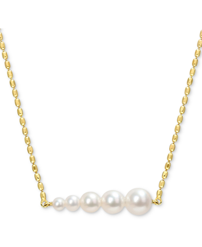 Macy's Cultured Freshwater Pearl (3 In Gold Over Silver