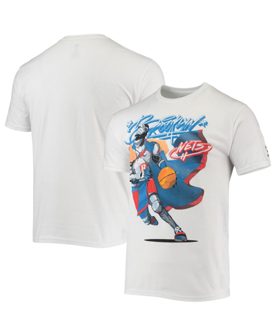 Nba Exclusive Collection Men's Nba X Mcflyy White Brooklyn Nets Identify Artist Series T-shirt