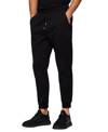 Hugo Boss Cotton-blend Tracksuit Bottoms With Embroidered Logos In Black