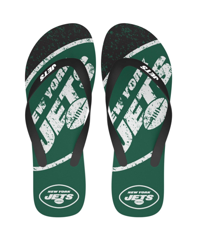 Foco Men's And Women's New York Jets Big Logo Flip-flops In Green