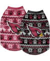 FOCO ARIZONA CARDINALS REVERSIBLE HOLIDAY DOG SWEATER