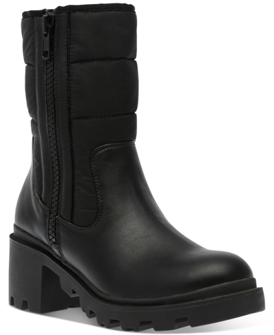 Dv Dolce Vita Stazie Lug-sole Puffer Boots Women's Shoes In Black