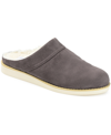 Journee Collection Sabine Faux Fur Lined Slipper In Charcoal