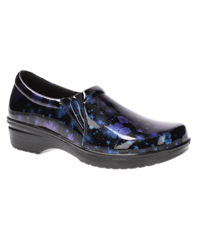 Easy Street Women's Tiffany Slip Resistant Clogs Women's Shoes In Navy Floral