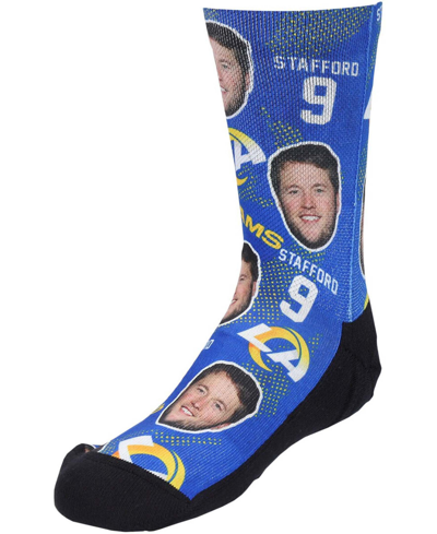 Rock 'em Youth Boys And Girls Matthew Stafford Los Angeles Rams Football Guy Multi Crew Socks