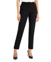 Tahari Asl Cropped Mid Rise Pants In Black