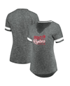 Fanatics Women's  Branded Gray And White Toronto Raptors Showtime Winning With Pride Notch Neck T-shi In Gray/white