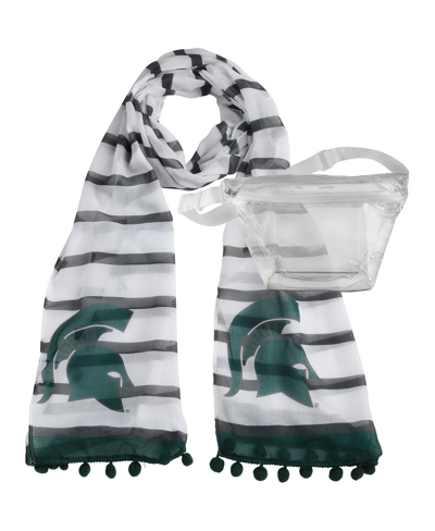 Emerson Street Clothing Co. Women's Michigan State Spartans Fanny Pack Scarf Set In Multi