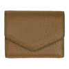 MAISON MARGIELA BROWN LEATHER ENVELOPE TRIFOLD WALLET