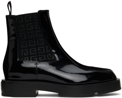 Givenchy Black Squared Chelsea Boots In 001 Black