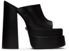 VERSACE BLACK PLATFORM MULES