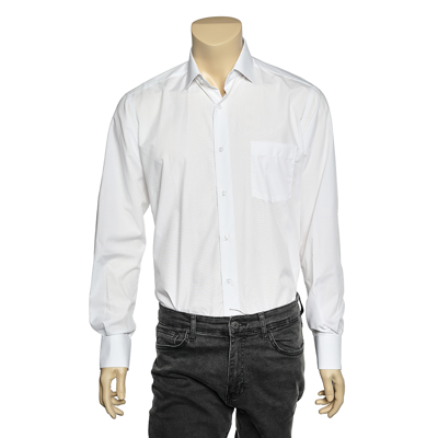 Pre-owned Boss By Hugo Boss White Cotton Button Front Shirt M