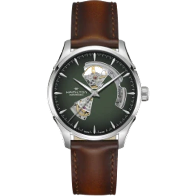 Hamilton Jazzmaster Open Heart Auto In Green