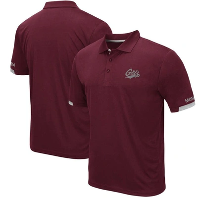 Colosseum Men's  Maroon Montana Grizzlies Logo Santry Polo Shirt