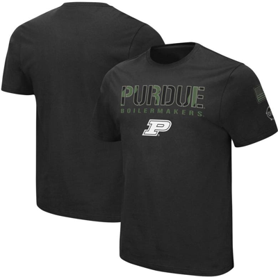 Colosseum Men's  Black Purdue Boilermakers Big And Tall Oht Military-inspired Appreciation Informer T