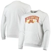 LEAGUE COLLEGIATE WEAR LEAGUE COLLEGIATE WEAR HEATHERED GRAY MINNESOTA GOLDEN GOPHERS UPPERCLASSMAN POCKET PULLOVER SWEATSH