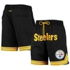 Mitchell & Ness Men's  Black Pittsburgh Steelers Just Don Gold Rush Shorts In Black