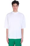 Jil Sander Mock-neck Oversized T-shirt In White