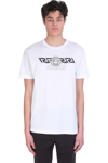 VERSACE T-SHIRT IN WHITE COTTON