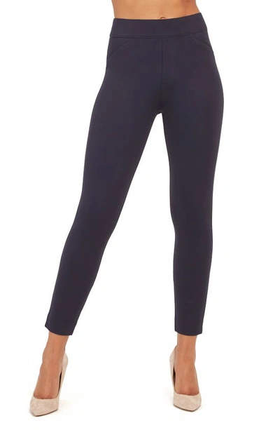 Spanx The Perfect  Back Seam Skinny Pants In Blue