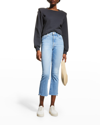 Mother The Insider Cropped Frayed High-rise Flared Jeans In Limited Edition