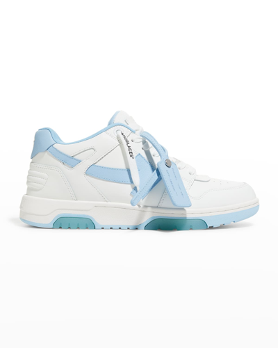 Off-white Men's Out Of Office Arrow Low-top Sneakers In White Blue