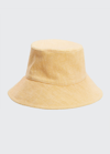 Isabel Marant Loiena Logo Denim Bucket Hat In 10hy Honey