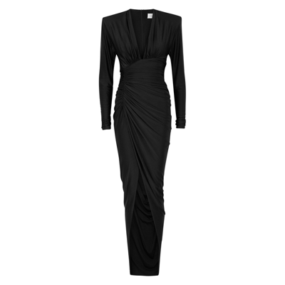 Alexandre Vauthier Black Stretch-jersey Maxi Dress | ModeSens