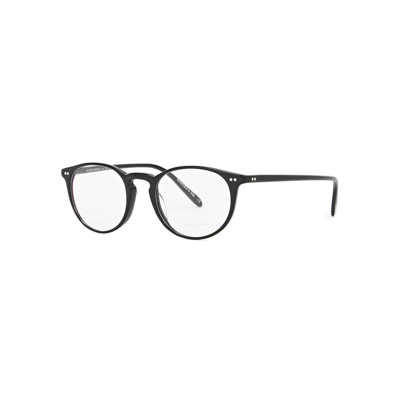 Oliver Peoples Riley Black Round-frame Optical Glasses